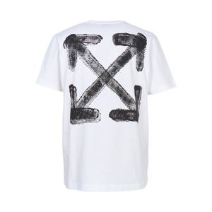 오프화이트 스프레이 애로우 반팔 티셔츠 44MAA027G5J00I 0110