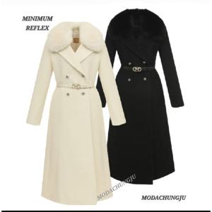 [미니멈]MD 울 캐시미어 퍼 더블버튼 코트  MD MYDAWL1010IV
