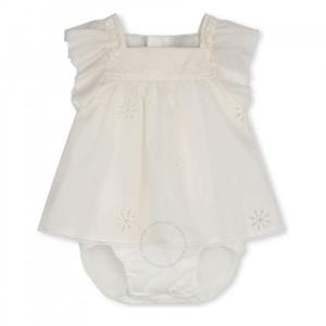 끌로에 키즈 면 자수 별과 사다리 스티치 작업 원피스 C20148-440