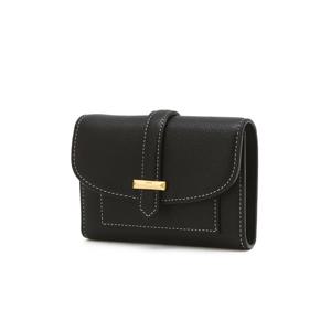 [헤지스]HIWA6E270BK_여성 [H-BAR] 블랙 바장식 가죽 반지갑