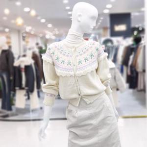 abfz sh06 큐티 꽃 프릴 니트 가디건 SLBZA1Y37A