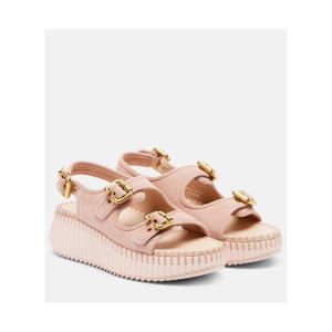 끌로에 Nama 스웨이드 플랫폼 샌들 P01133648