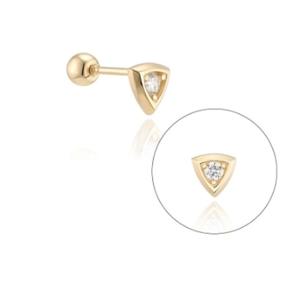 [로이드] 트라이앵글 포인트 베젤 14K 피어싱 LPFP1033G