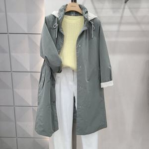 [크레송]후드 안감 누빔 봄간절기  트렌치  NBCJYA01_US