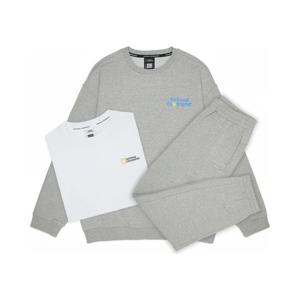 [내셔널지오그래픽키즈][온라인전용] K265UPB901 맨투맨 3PCS SET M/GREY