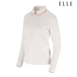 엘르골프 세이브존01 여성 카라 포인트 조직감 폴로 티셔츠 6J65202 100