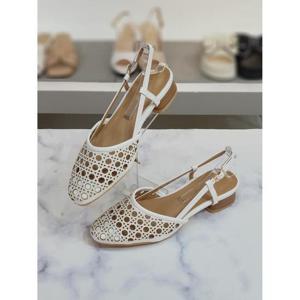 한슈 세이브존03 미뉴엣 썸머 펀칭 슬링백 샌들힐 4cm HS149004vn