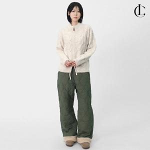 엘케이트 여자 겨울 양털 기모 누빔 방한 퀼팅 플리스 패딩 팬츠 LIRP002