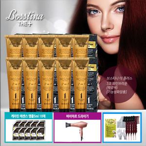 시즌2 보스티나 더플러스 염모제 세트(본품10+앰플10+염색빗5+바이마르드라이기)