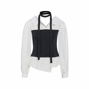 [제이제이 지고트]타이 뷔스티에 레이어드 셔츠 블라우스 GS3N0BL301