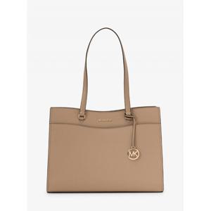 마이클코어스 제트 세트 트래블 사피아노 가죽 포켓 토트 라지 35F4GTVT9L220 카멜