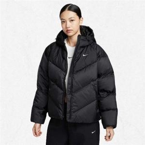 나이키 여성 스포츠웨어 윈드푸퍼 스톰 핏 루즈 후드 다운 패딩 HV5236-010 2500344