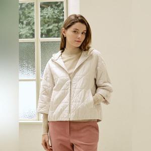 [요하넥스]니트후드 7부소매 퀼팅점퍼 Z5D1O102