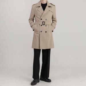 남자 더블 트렌치 바바리 코트 DB-CTA-77-베이지