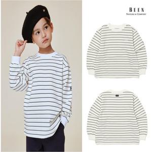 [빈BEEN]BA17TS04BK 블랙옐로우 스트라이프 맨투맨 티셔츠