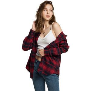 [씨큐알 주니어]CQR 여성 면 체크 루즈핏 플란넬 셔츠 CQ-WOF008