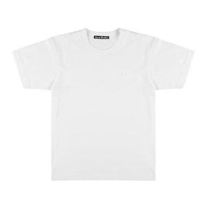 아크네스튜디오 반팔 CL0290 OPTIC WHITE 페이스 로고 마이크로 패치 반팔티
