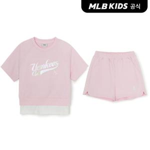 [MLB키즈 공식]26SS 스트릿 베이직 레이어드 티셔츠세트(여아) NY (L.Pink)7FS1B0663-50PKL