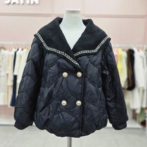 [샤틴]니트배색카라 덕다운 숏패딩S254K873A