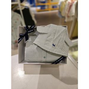 [블루독베이비] 26 SS(그린)스타 포켓세트 반팔 바디수트(4637004005)신생아 출산 백일 돌 선물 조카 유아