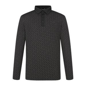 [핑골프](사은품증정) 남성 패턴 카라 긴팔 티셔츠 (111E1TO107_GY)