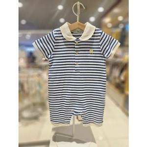 블루독베이비[hu] 26.SS여름신상 BL)스트라이프우주복 46370-675-02 반팔우주복 실내복 등원복 외출복