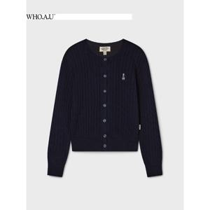 [후아유]W.A.U Steve Cable Cardigan(NAVY)-WHCKG2211F