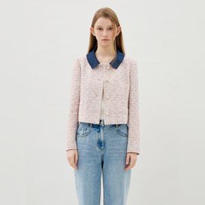 [올리브데올리브]카라배색 멀티 트위드 자켓 OW6SJ1520