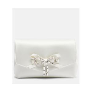 지미추 Soft Bow 미니 임벨리시드 새틴 클러치 P01103917