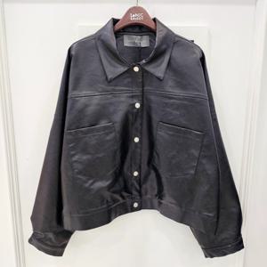 [르니앤맥코이]르니앤맥코이 루즈핏 카라 레더자켓 MM11JK101_GN