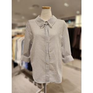 [SOUP]숲 리본 스트라이프 7부 블라우스 (SC4LS38)