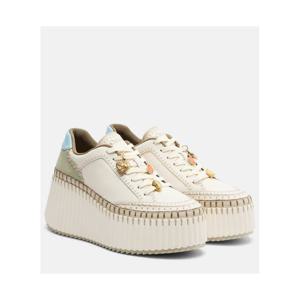 끌로에 Nama 레더 플랫폼 스니커즈 P01155828