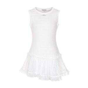 (올리브데올리브) OE6ME310 밑단 레이스 슬리브리스 티셔츠