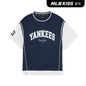 [MLB키즈 공식]26SS 스포티브 바시티 레이어드 티셔츠 NY (Navy) 7ATSV0363-50NYS
