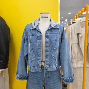 르피타 DP01 크롭후드 청재킷 L261UDO302