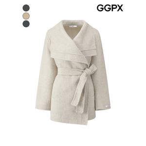 [GGPX]캐시미어 모직 스트랩 하프 코트 (GQ1CT001F)