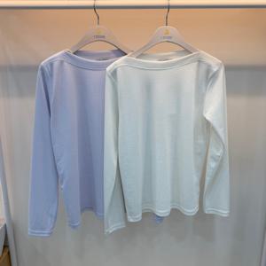 [레코브]여성 보트넥 긴팔 기본 티셔츠 LC41F3LT014A_SH