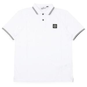 스톤 남성 투라인 카라 로고 패치 PK 반팔(화이트) L1S15 2200010 S0018 V1001