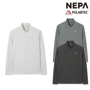 네파 7M15402 남성 봄 여름 긴팔 집업 티셔츠 폴라텍 파워 드라이 롱슬리브 티셔츠