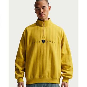 나이키 페어웨이 프레쉬 남성 써마 핏 오버사이즈 하프집 골프 탑 - 사프란 쿼츠블랙 II0771-389 312504