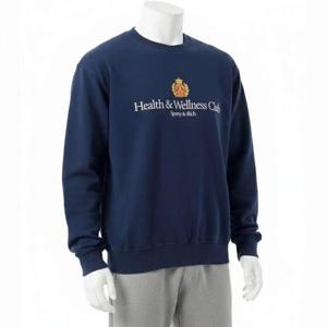 스포티앤리치 H&W 크레스트 크루넥 맨투맨 네이비 ST071506241BL32