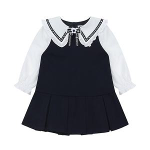 [프렌치캣(정상)]NV 배색 주름 OPS ..(Q61DAO250)..