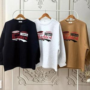 [강물처럼]빅사이즈티 V683L511 런닝기모박시맨투맨 NM (4339043