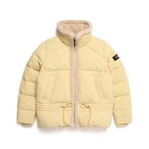 내셔널지오그래픽 W 플리스 배색 숏기장 구스 다운 점퍼 N224WDW080 394025