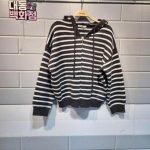 유솔 대동백화점 DP01 후드 스트라이프 니트집업 ULCK261Z1