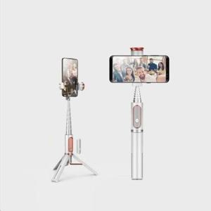호환 셀카봉 삼각대 블루투스 무선 리모컨 일체형 White