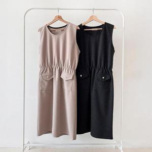 [강물처럼]빅사이즈민소매원피스 T391L412 보보스트링셔링원피스