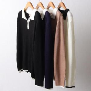 [강물처럼]빅사이즈골지티 F863L412 컬러버튼골지카라티 RM (277