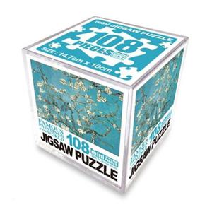 [하비스]직소퍼즐 명화 풍경 미니 큐브 꽃피는 아몬드나무 108피스