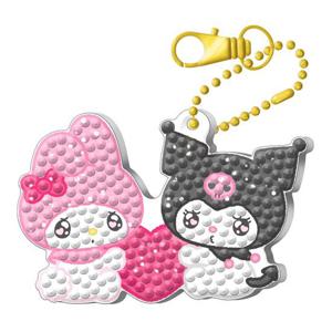 [하비스]산리오 마이멜로디와 쿠로미 보석십자수 키링 BSK1-81